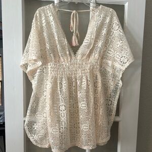 Cream Lace Cover-Up